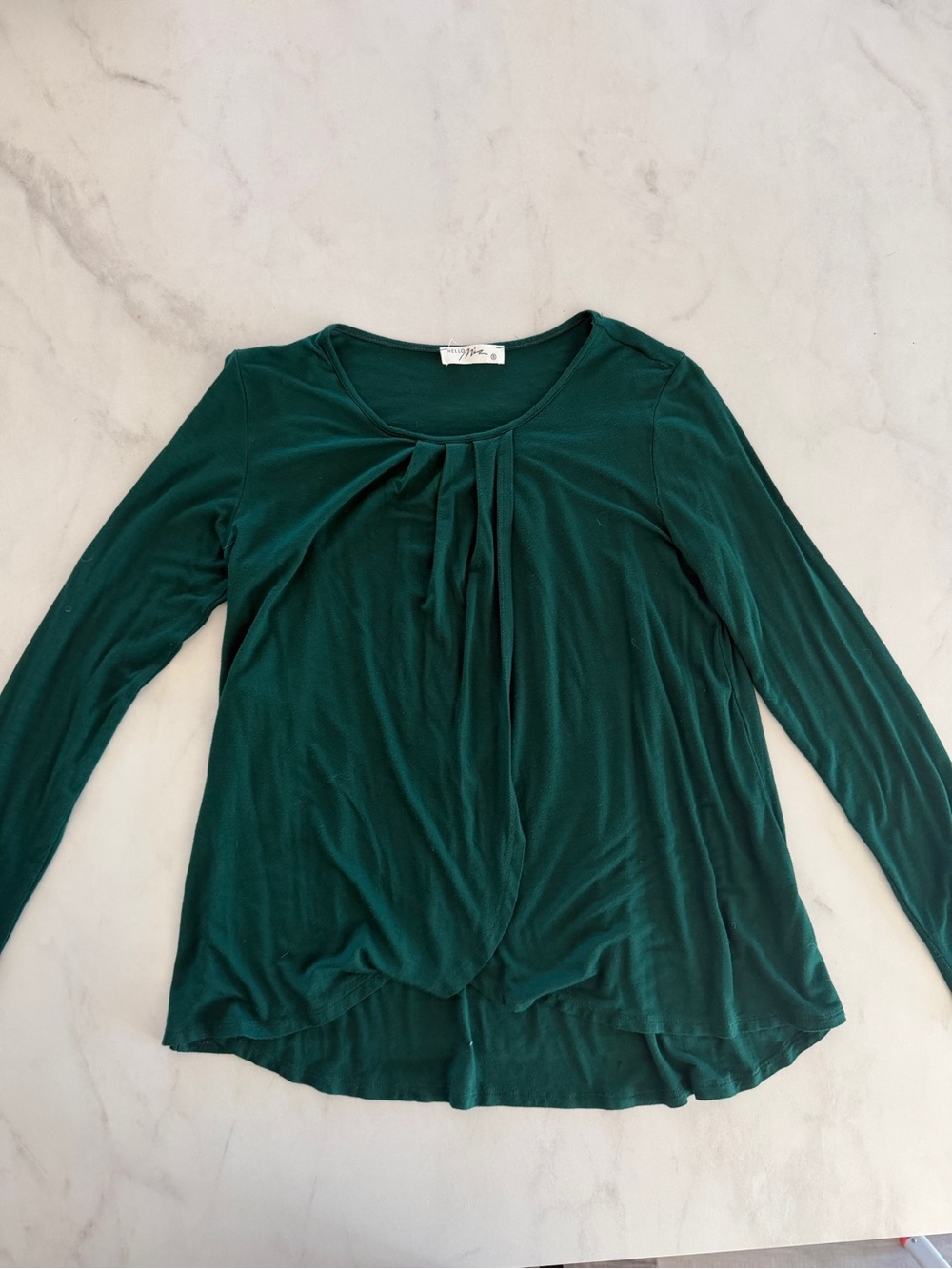Hello MIZ Deep Green Long-Sleeve Nursing Top